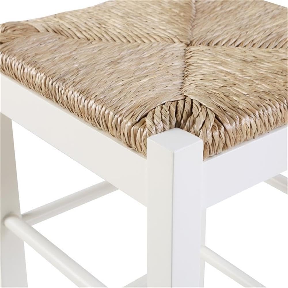 Boraam Square Rush Backless Counter Height Kitchen Stool - Cream