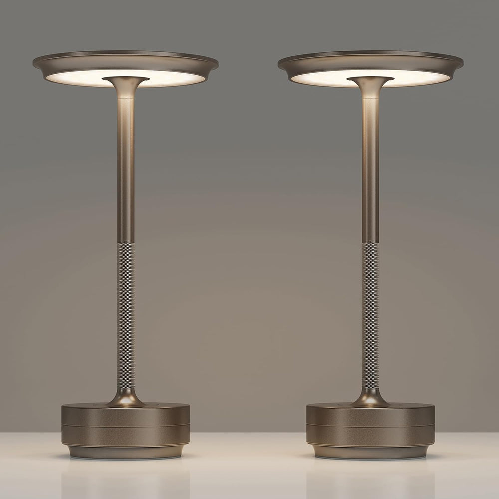 TBBGA 2 Pack Rechargeable Table Lamps Cordless, 5000mAh Outdoor Table Light