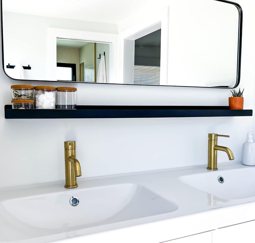 Made in USA Floating Metal Wall Shelf Picture Ledge - USA Manufactured Steel ...