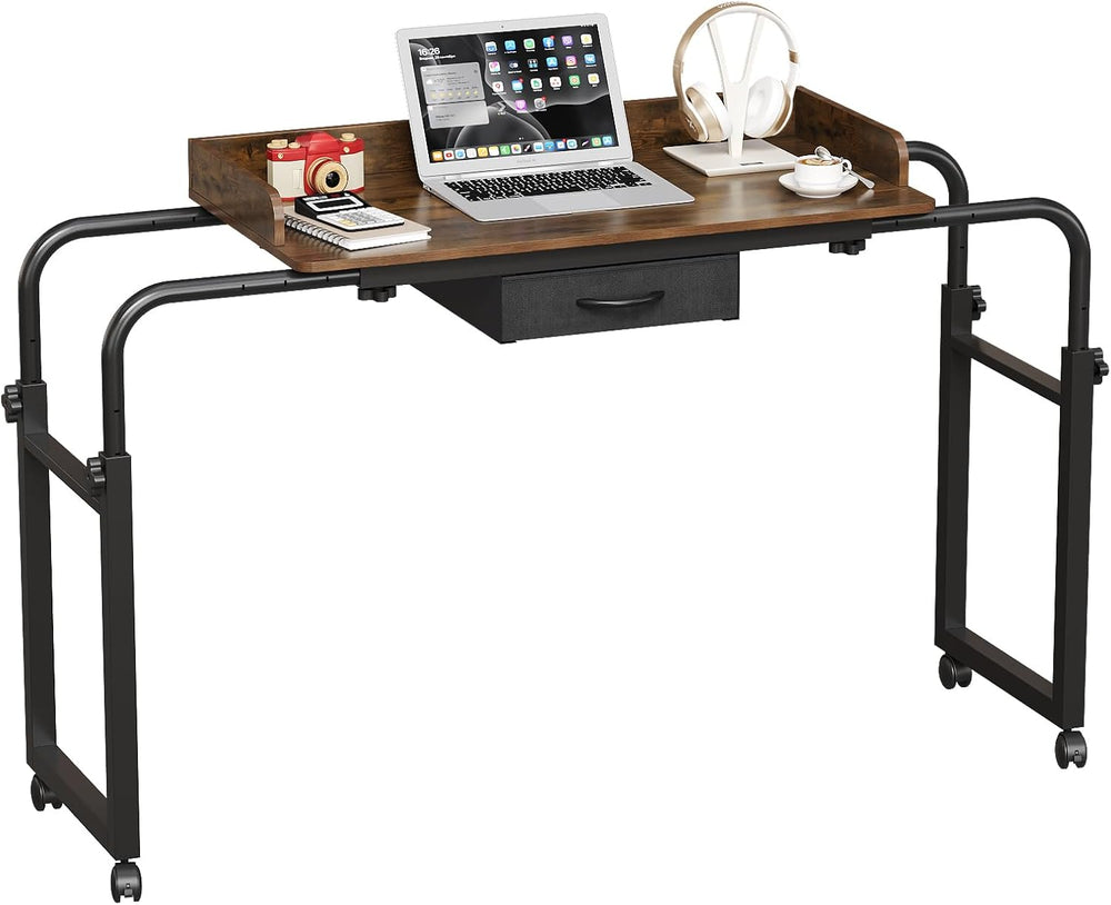 GiftGo Over Bed Table with Wheels, Recliner Table Bed Desk, Adjustable Height...