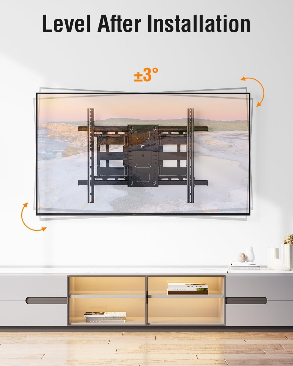 ELIVED Heavy Duty TV Mount for Most 50-110 inch tvs, Holds up to 250 lbs, Ful...