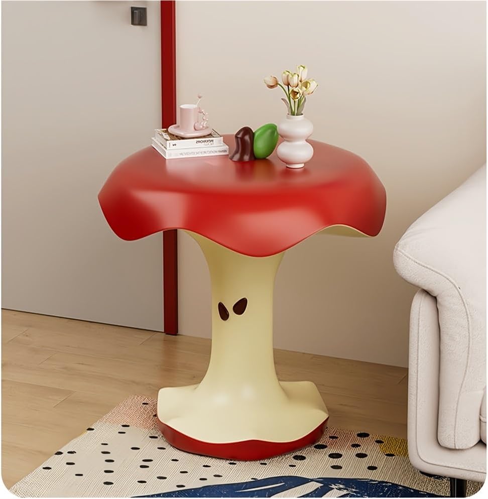 Cute Apple-Shaped Accent Table, Resin Fruit-Shape Side Tables, Small End Tabl...