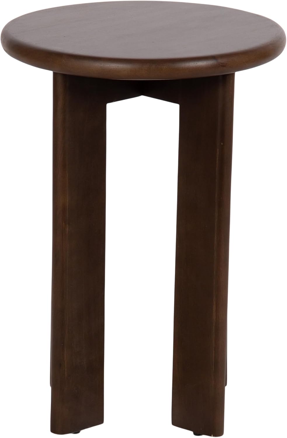 Kate and Laurel Seebeck Modern Wooden Round Side Table; 14 x 14 x 20; Dark Br...