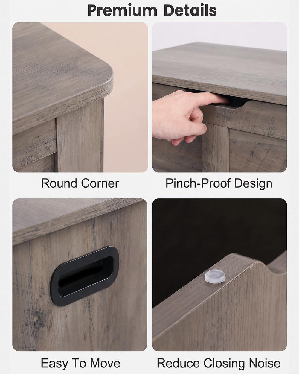 Timberer 39.4" Storage Chest, Storage Trunk with 2 Safety Hinges, Wooden...