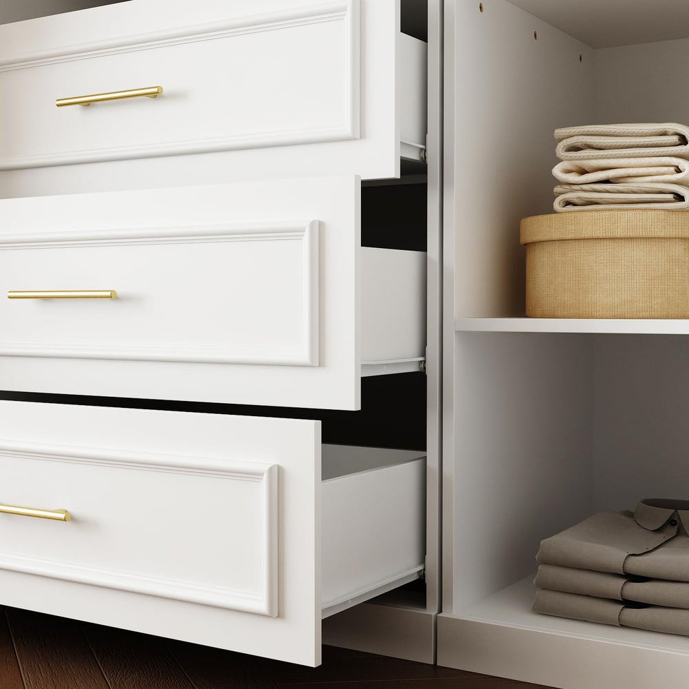 FUFU&GAGA Wardrobe Closet Collection with Doors, Modern White Bedroom Arm...