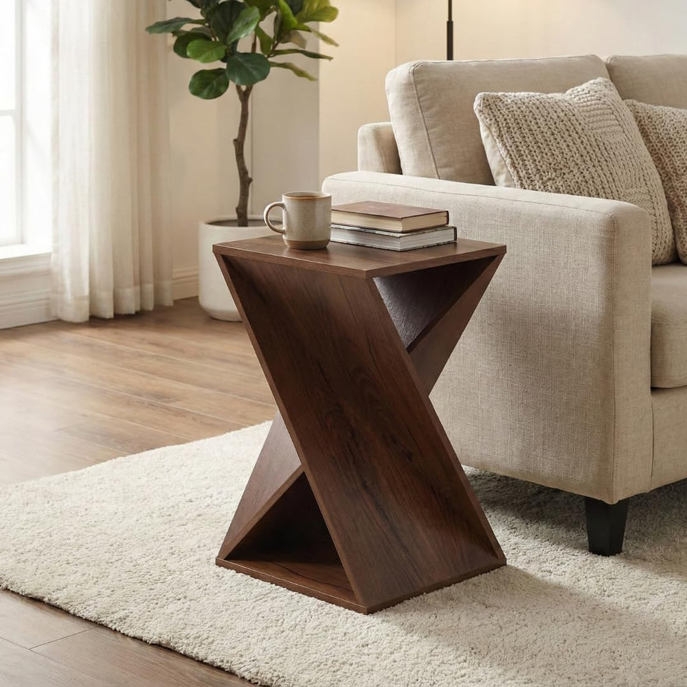 Modern One-of-a-Kind Twisted End Table, Farmhouse Side Table, Farmhouse, Livi...