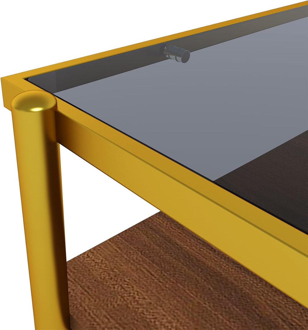 IANIYA Glass Coffee Table Modern Center Table,Small Coffee Table Sofa Side Te...