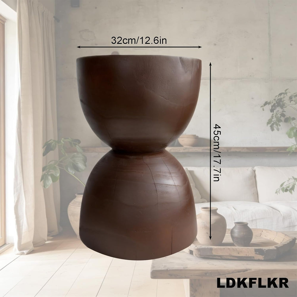 Solid Wood Small Side Table, Accent Table Freeform Natural Plant Stand Coffee...