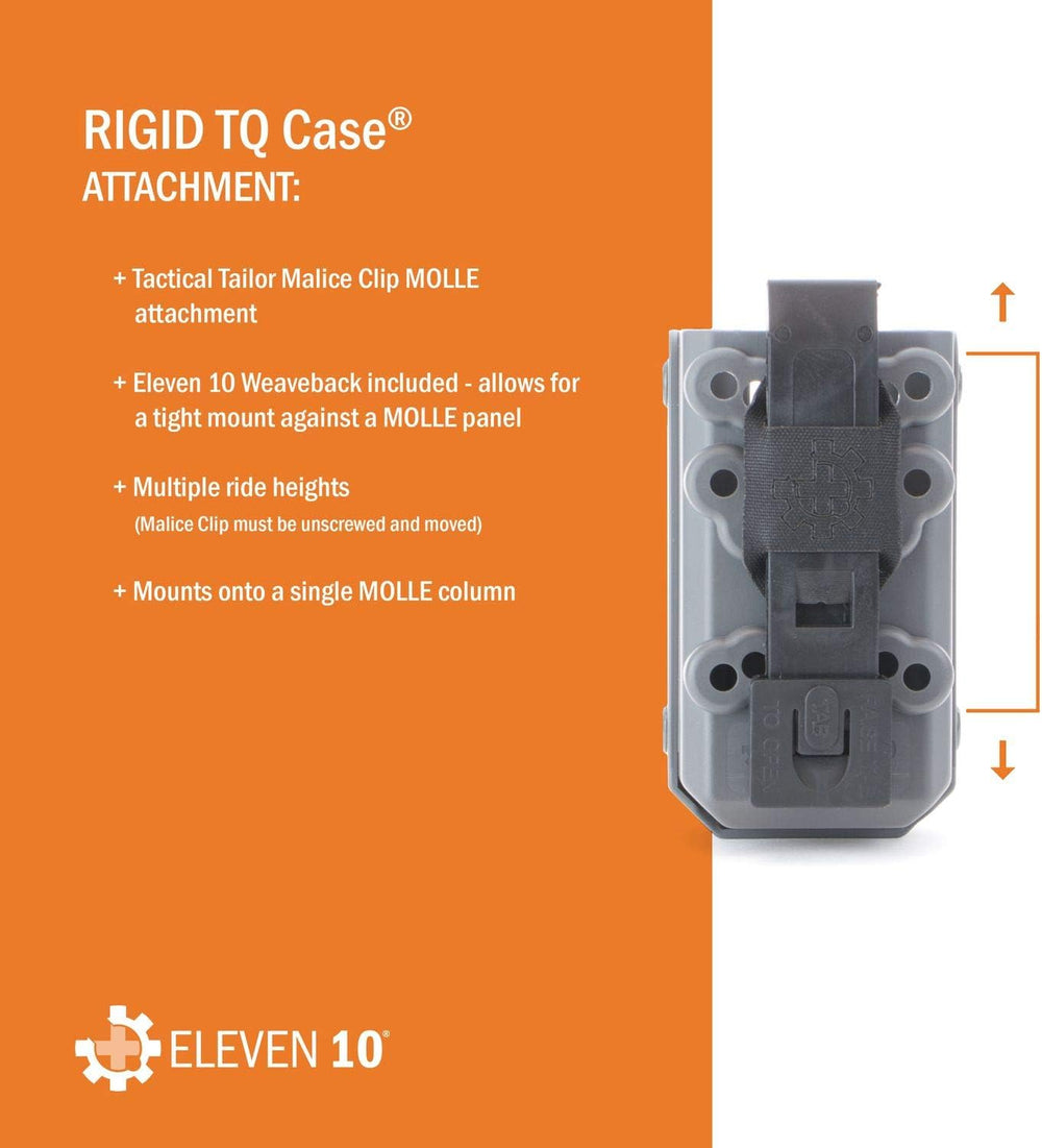 Eleven 10 Rigid TQ Case for SOF-TT Tourniquet, Black, MOLLE Attachment