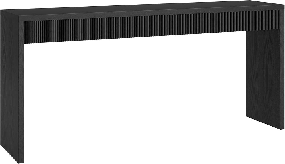 Henn&Hart 64" Rectangular Fluted Console Table, Ribbed Entryway Tabl...