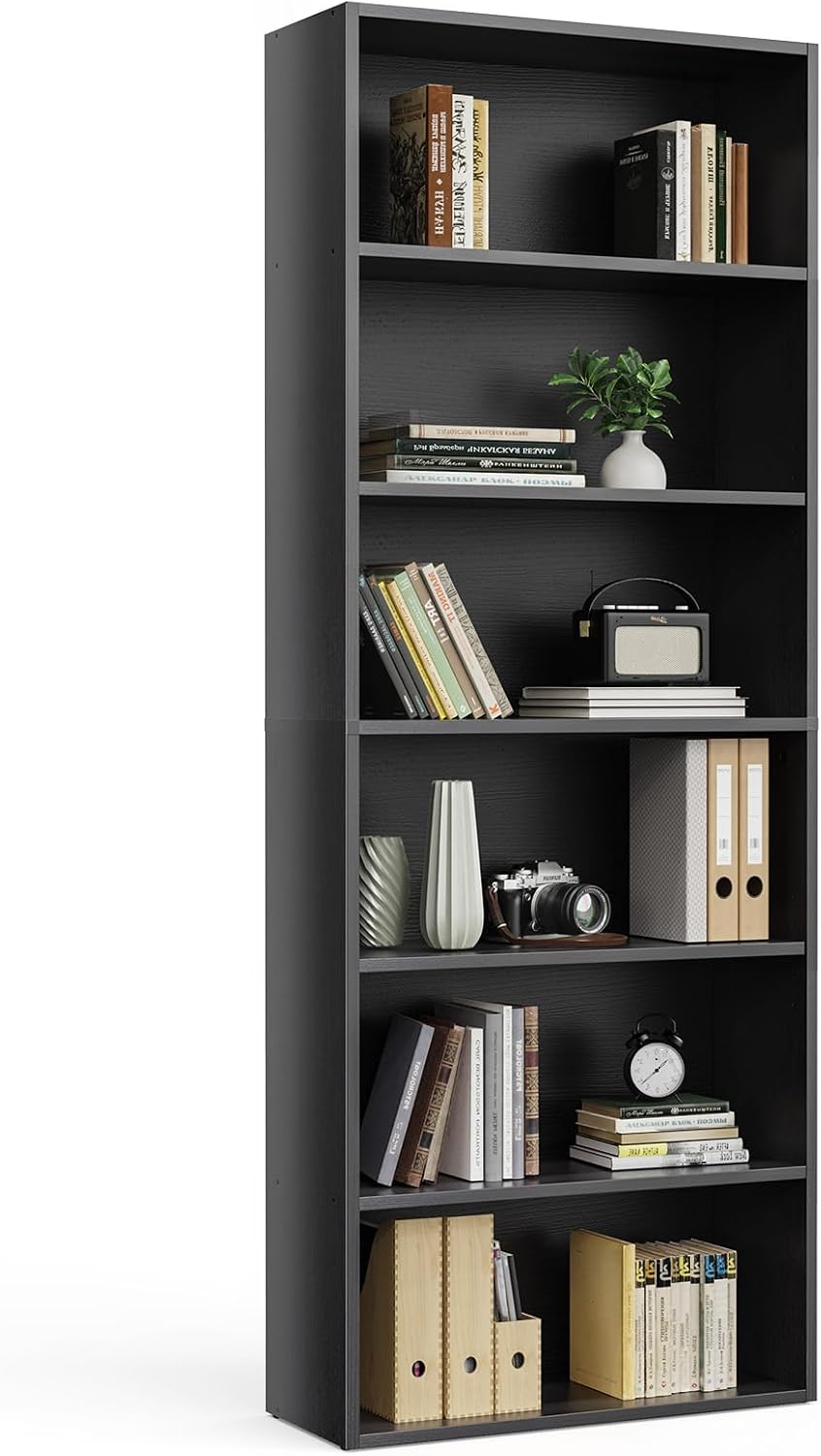 Sweetcrispy 6 Shelf Bookcase Open Display Bookshelf Storage Organizer