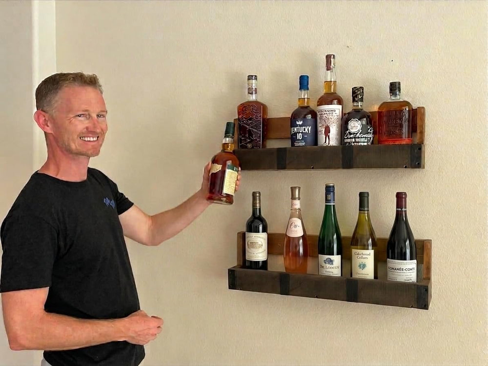 Liquor Bottle Display Shelf – Whiskey, Wine & Bourbon Bar Shelf, Set of 2...