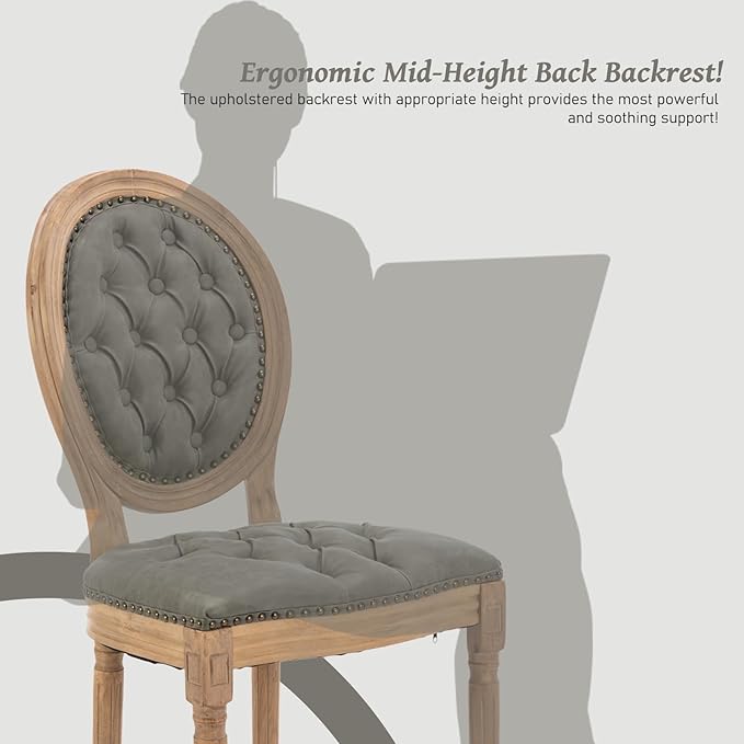 French Country Dining Chairs Set of 6,Farmhouse Upholstered Dining Room Chair...