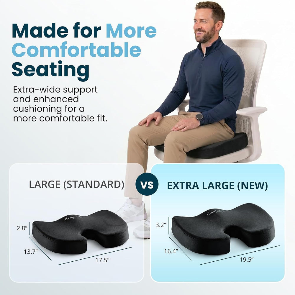 ComfiLife Extra Large Gel & Memory Foam Seat Cushion - Doctor Recommended...