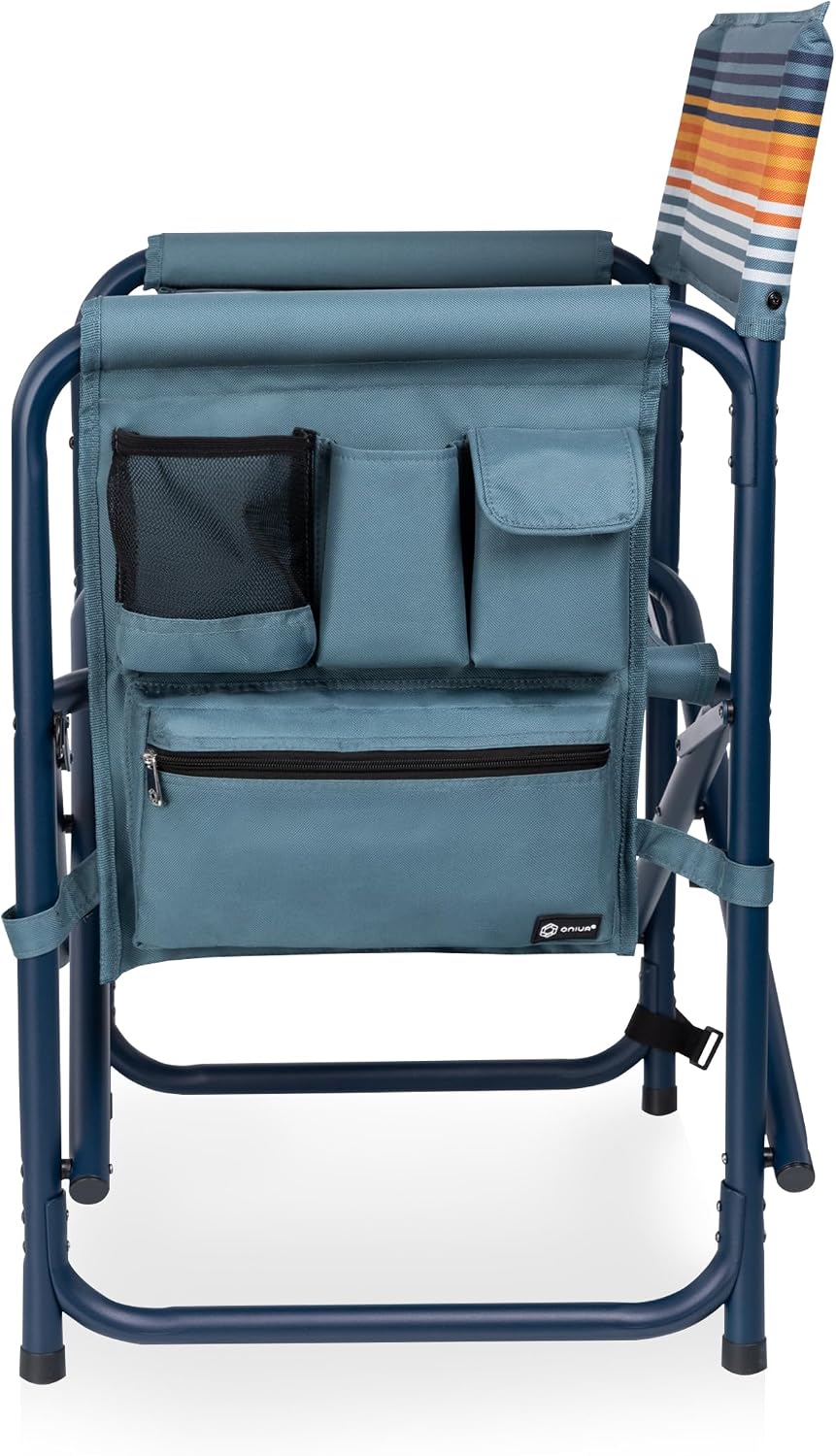 Picnic TIME Sports Chair with Side Table and Armrest Caddy, Lightweight Alumi...