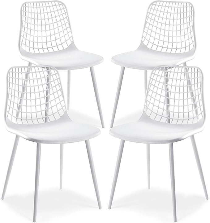 Poly & BARK Marais Modern Dining Chairs Set of 4 – Mid Century Modern Pla...