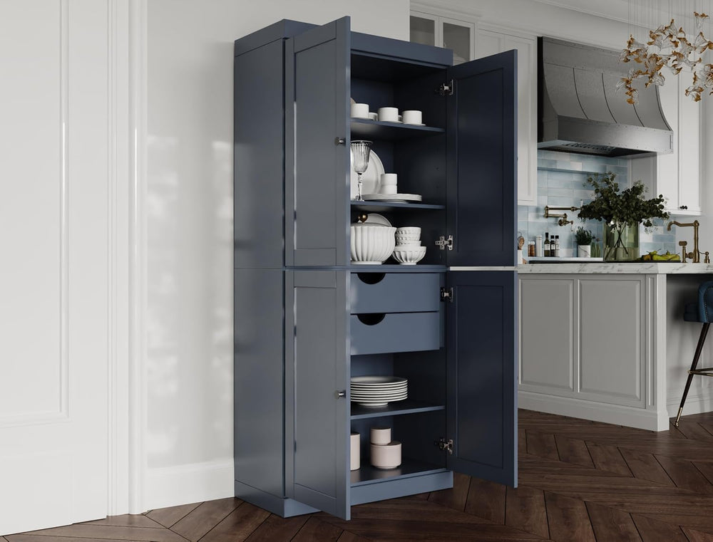Palace Imports Solid Wood Kitchen Pantry Cabinet - 71.5" H x 32" W ...