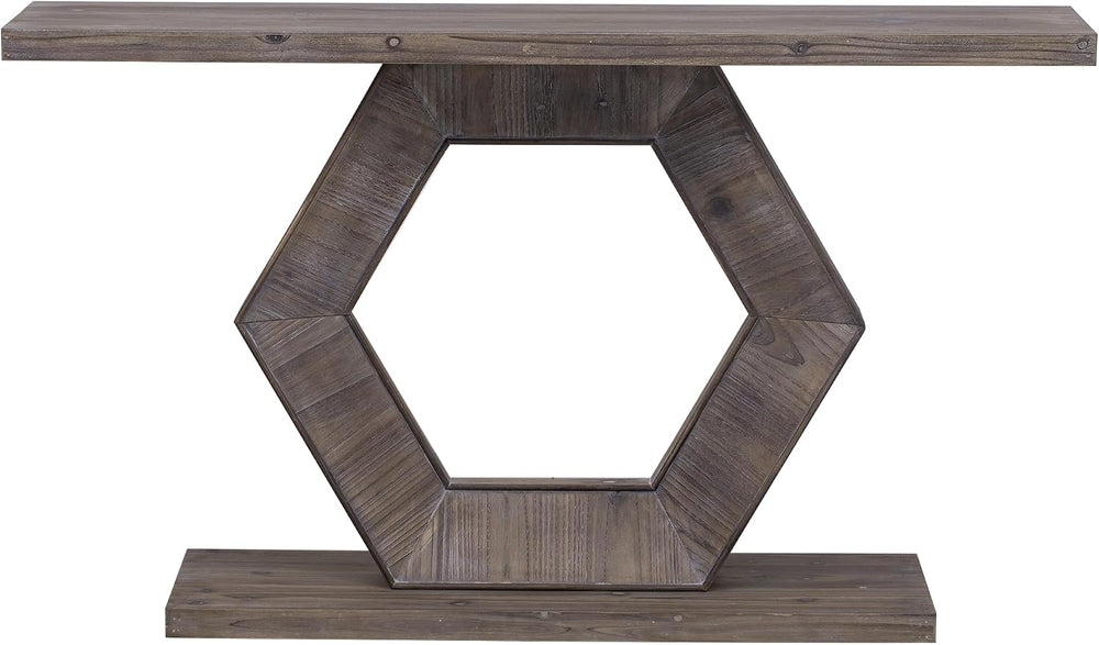 Modern Entryway Table with Innovative Hollow Hexagon Leg Structure and Premiu...