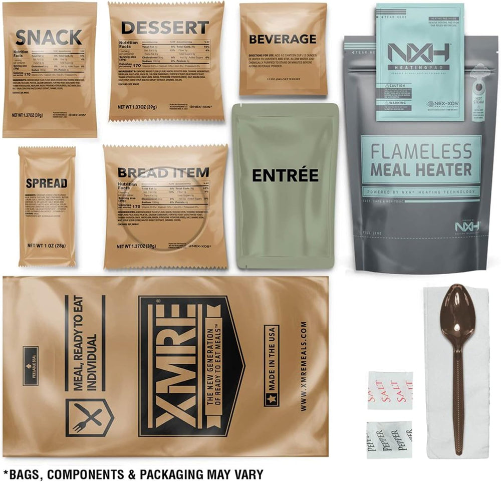 XMRE Meals 1300XT - 12 Case with Heaters (Meal Ready to Eat - Military Grade)