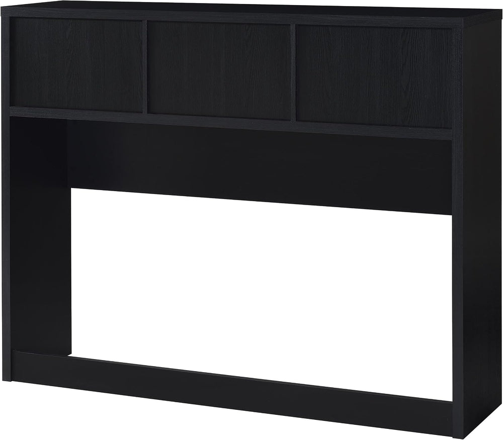 Queen Headboard, Bookcase Headboard, Black Finish Storage with 3 Open Cubbies...