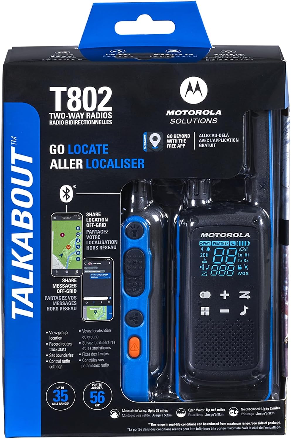 Motorola Solutions, Portable FRS, T802, Talkabout, Two-Way Radios Waterproof ...