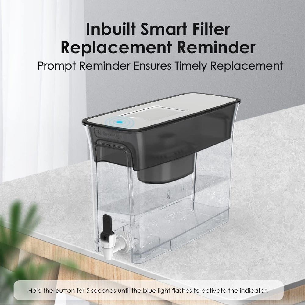 Waterdrop WFD-40L Water Filter Dispenser, 35-Cup Capacity, Black