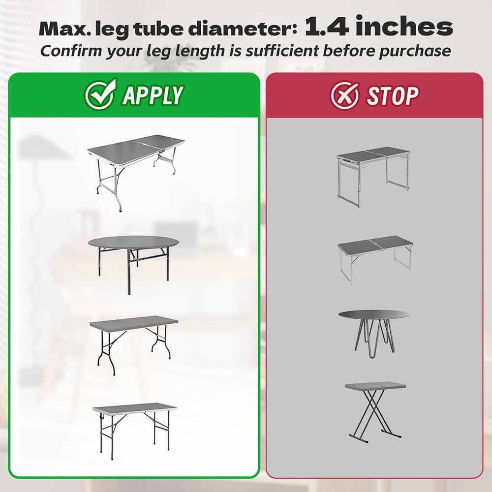 ZhouDaShu Table Leg Extenders for Folding Tables, Table Leg Extensions for Be...