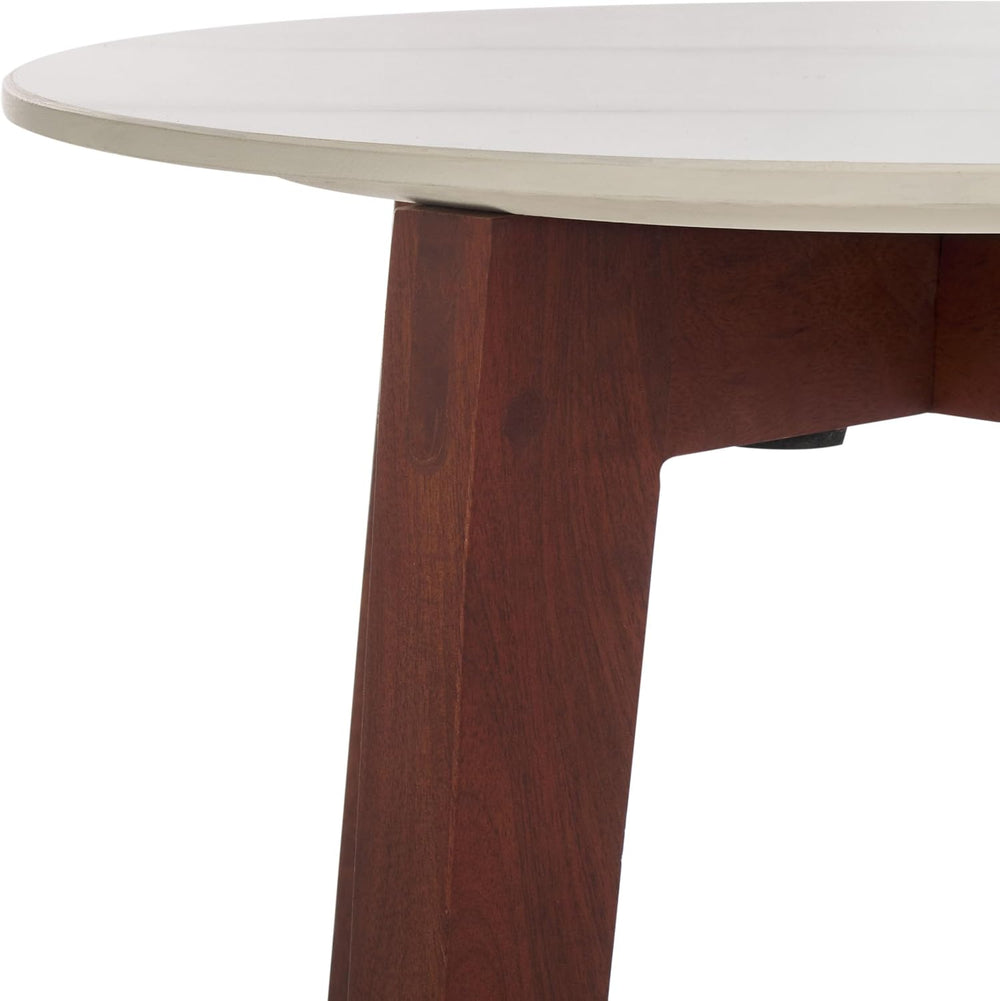 SAFAVIEH Home Collection - Helley Accent Table, White Ceramic Faux Marble Rou...