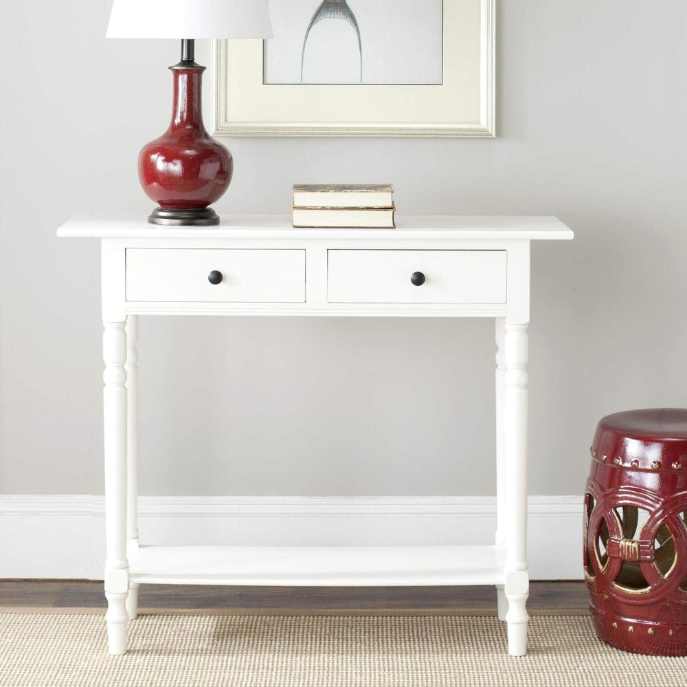 SAFAVIEH Rosemary Wood Console Entryway Table, 37.8" Dark Cherry AMH5705D