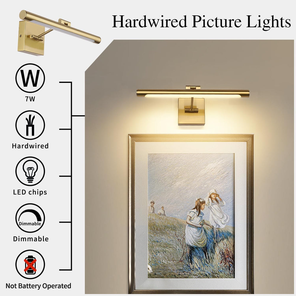 Joosenhouse LED Picture Light Fixtures Dimmable 16.53" Inch Modern Metal...