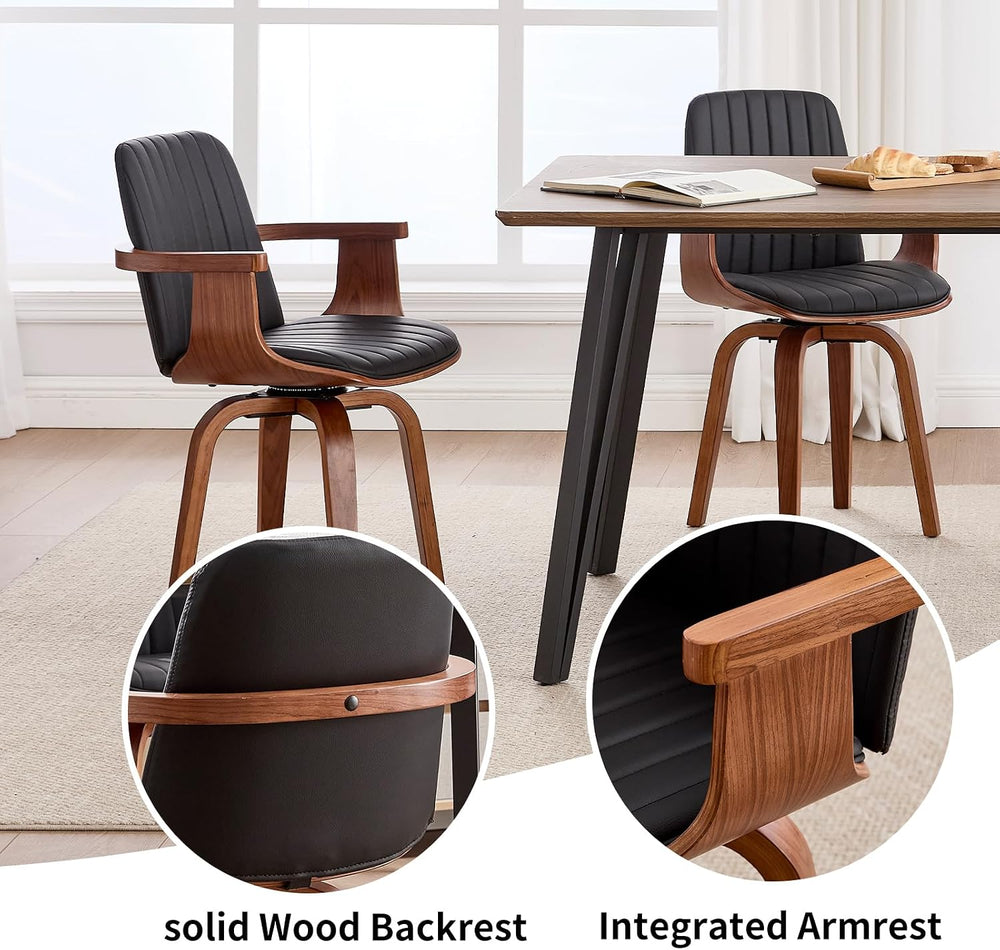 VipDesk Dining Chairs Set of 2 - Mid Century Modern Swivel Kitchen Chairs for...