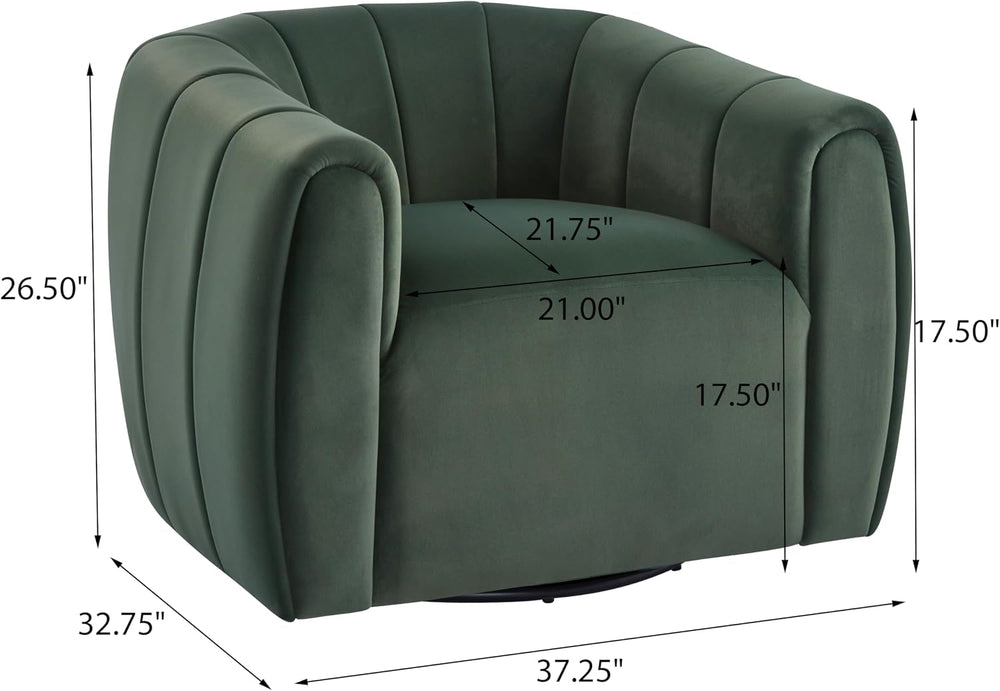 Christopher Knight Home Monroe Velvet Swivel Club Chair,Armchair with 360-Deg...