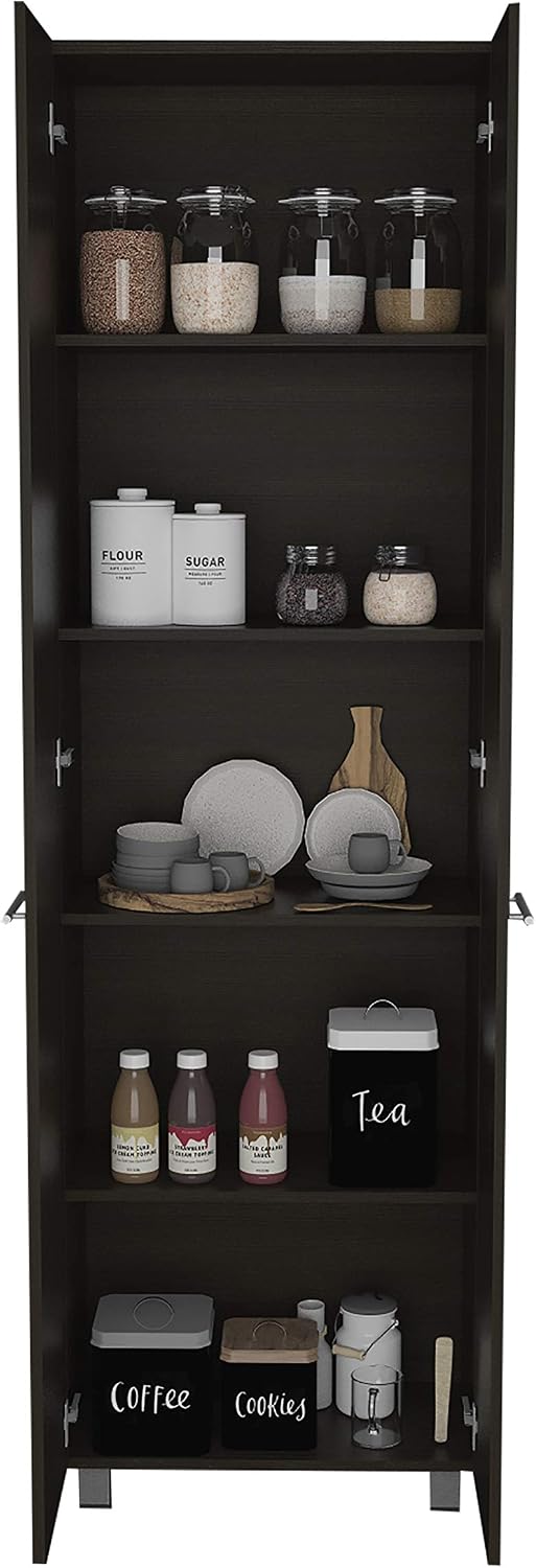 23.6" D*14.5" W*78.7" H Freestanding Kitchen Pantry with 4 She...