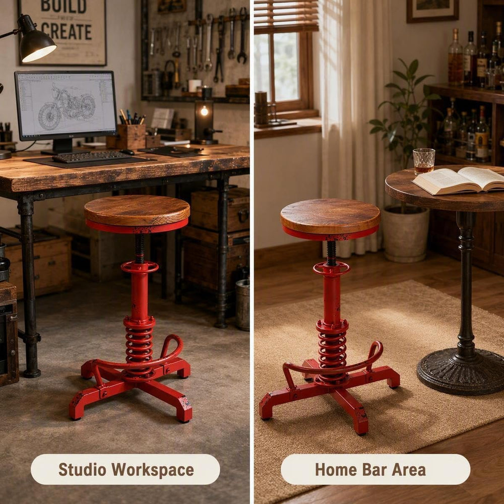 Vintage Bar Stool for Home&Kitchen Farmhouse Counter Island Stools 20.4-2...