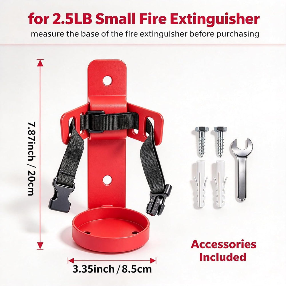 2pcs 2.5lb Fire Extinguisher Mount with Quick Release Strap