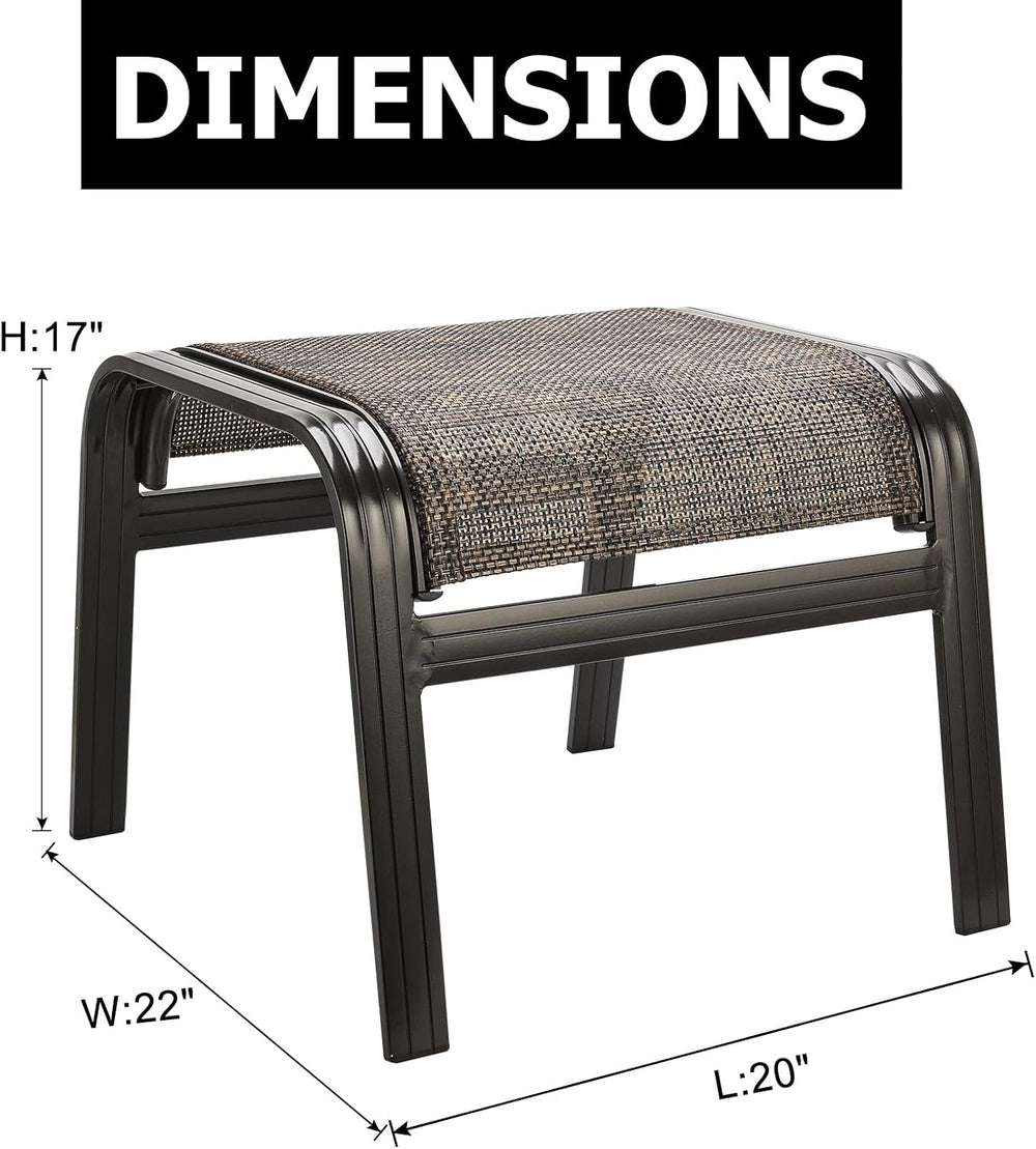 Outdoor Ottomans for Patio Footrest Metal Chairs Patio Footstools Furniture O...