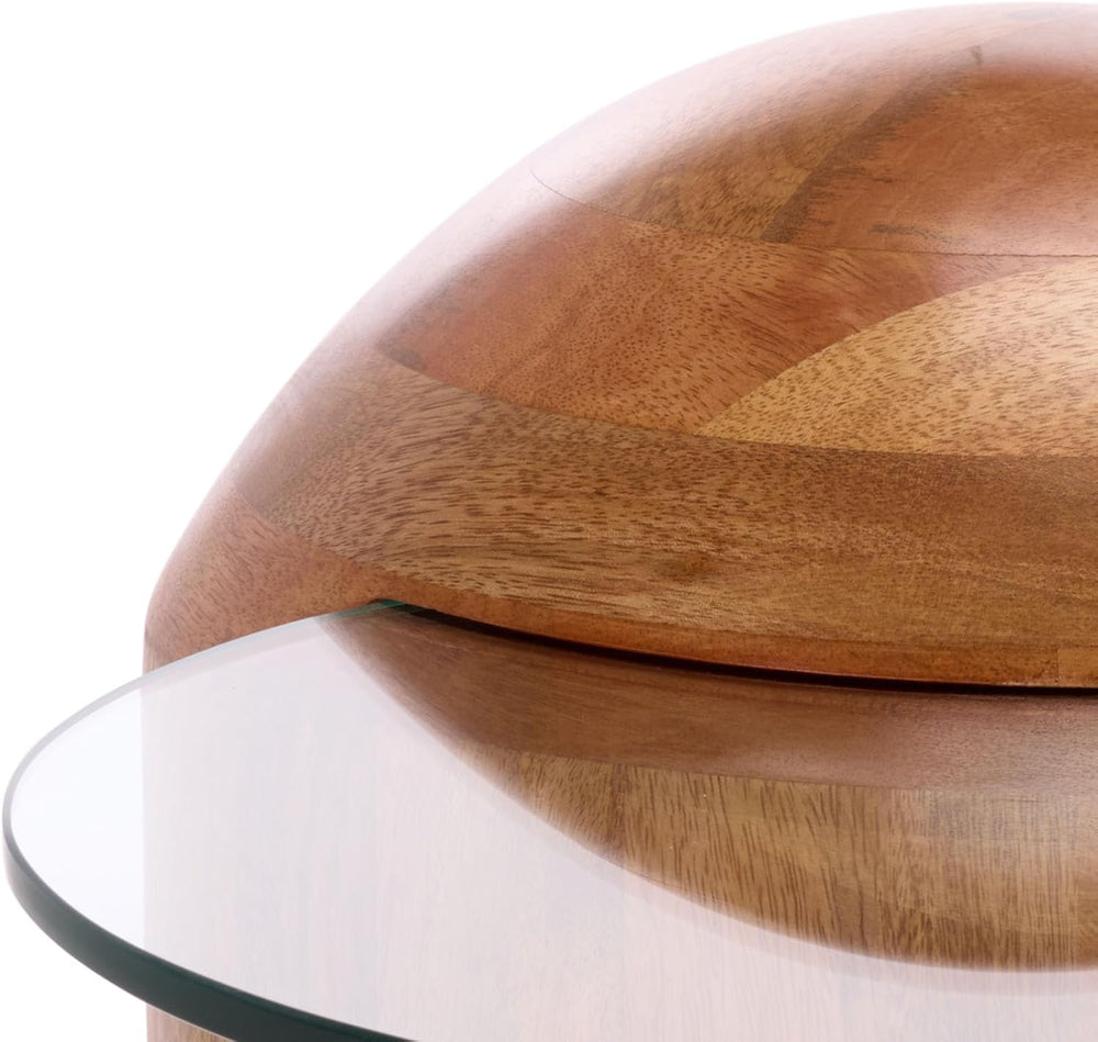 SAFAVIEH Home Collection - Cuban Accent Table with Round Clear Glass Top &...