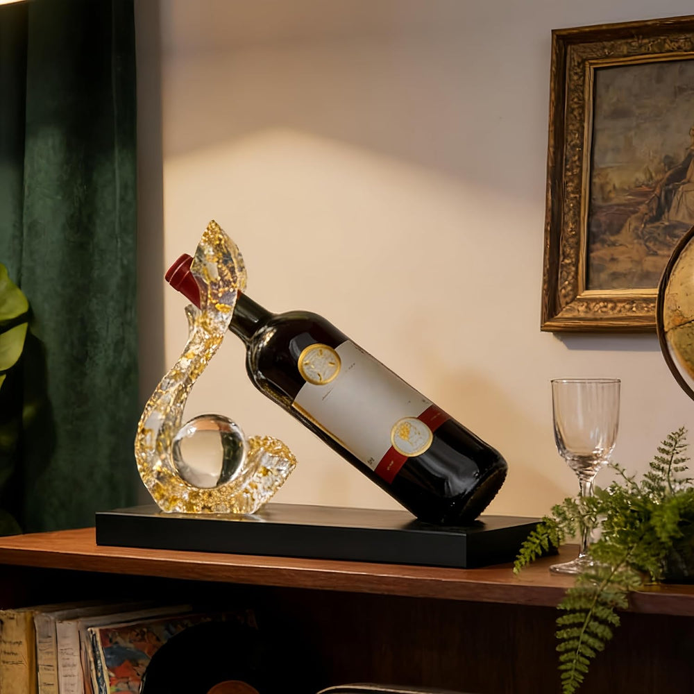 Freestanding Wine Stand Rack Bottle Holder Display Countertop | Gold Single W...