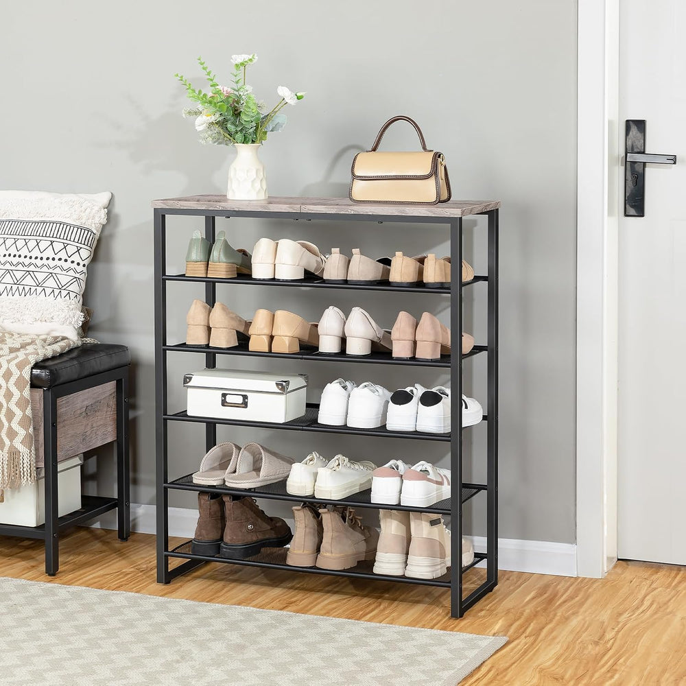 HOOBRO Shoe Rack, 6-Tier Shoe Organizer, for 18-24 Pairs of Shoes, Large Capa...