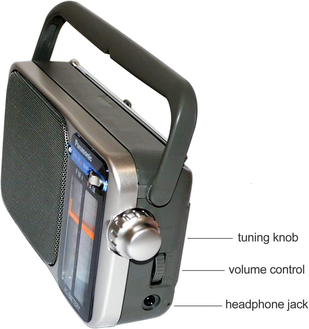 Panasonic RF-2400D / RF-2400 Portable FM/AM Radio with AFC Tuner + 4 X Panaso...