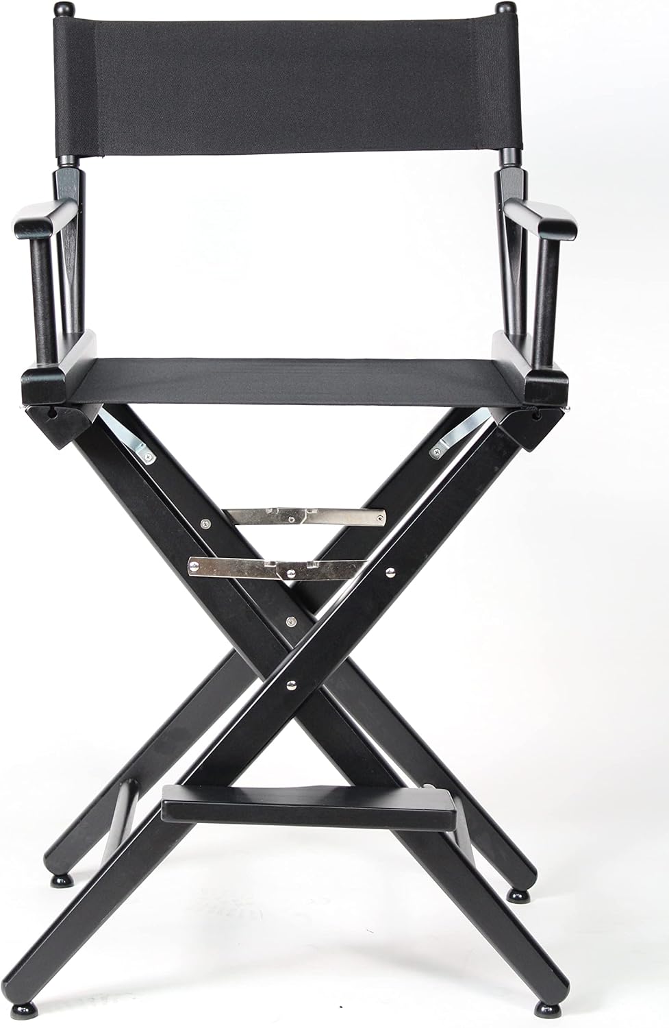 Filmcraft Pro Series Director Chair - Medium Black Finish with Black Canvas