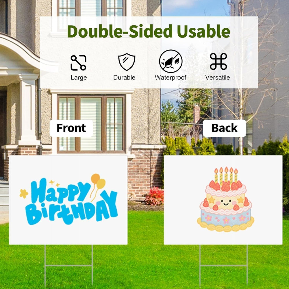 6 Pack 24"x18" White Blank Lawn Yard Signs Corrugated Plastic Sheet...