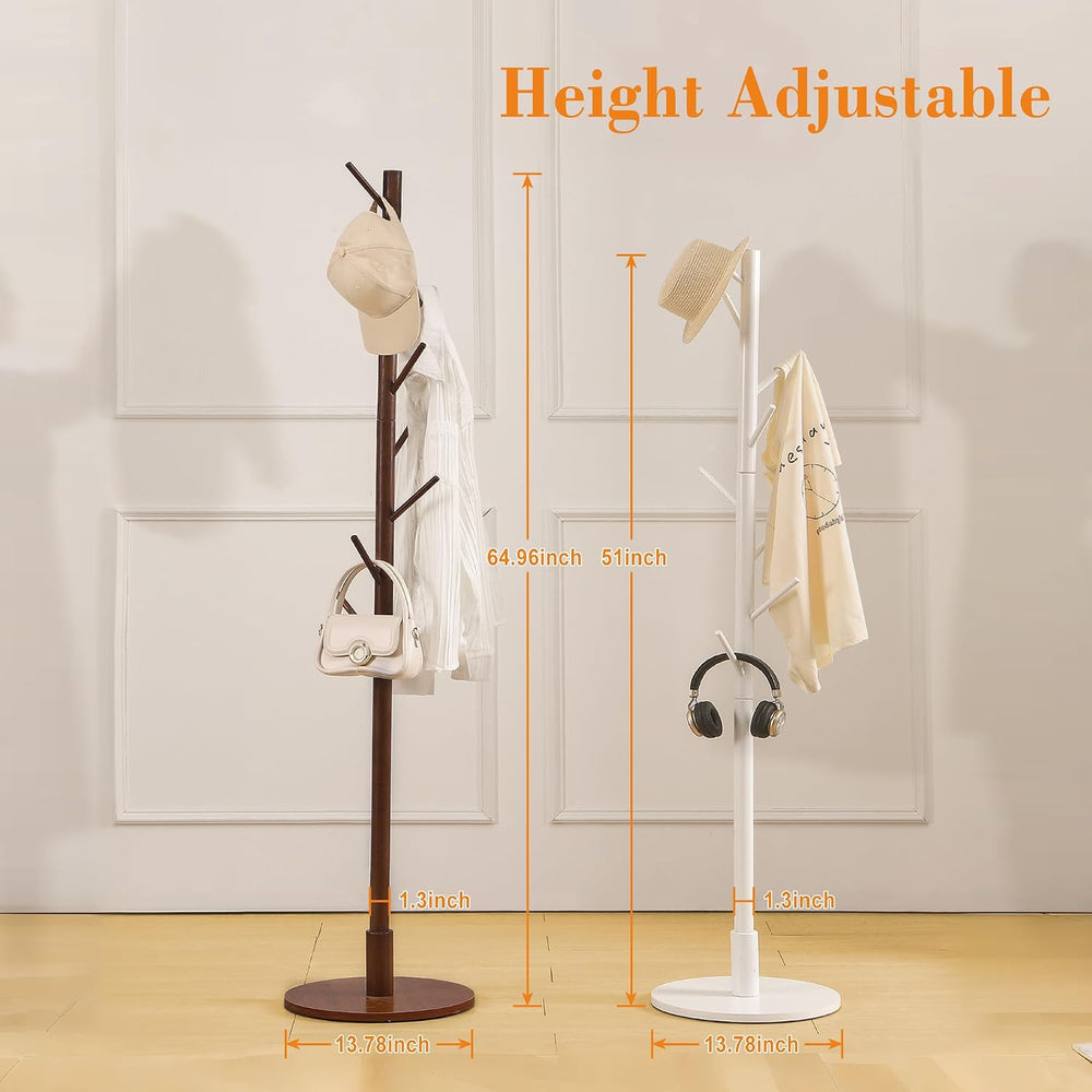 VECELO Coat Rack Freestanding, Entryway Hanger Stand, Umbrella Holder, Hall T...