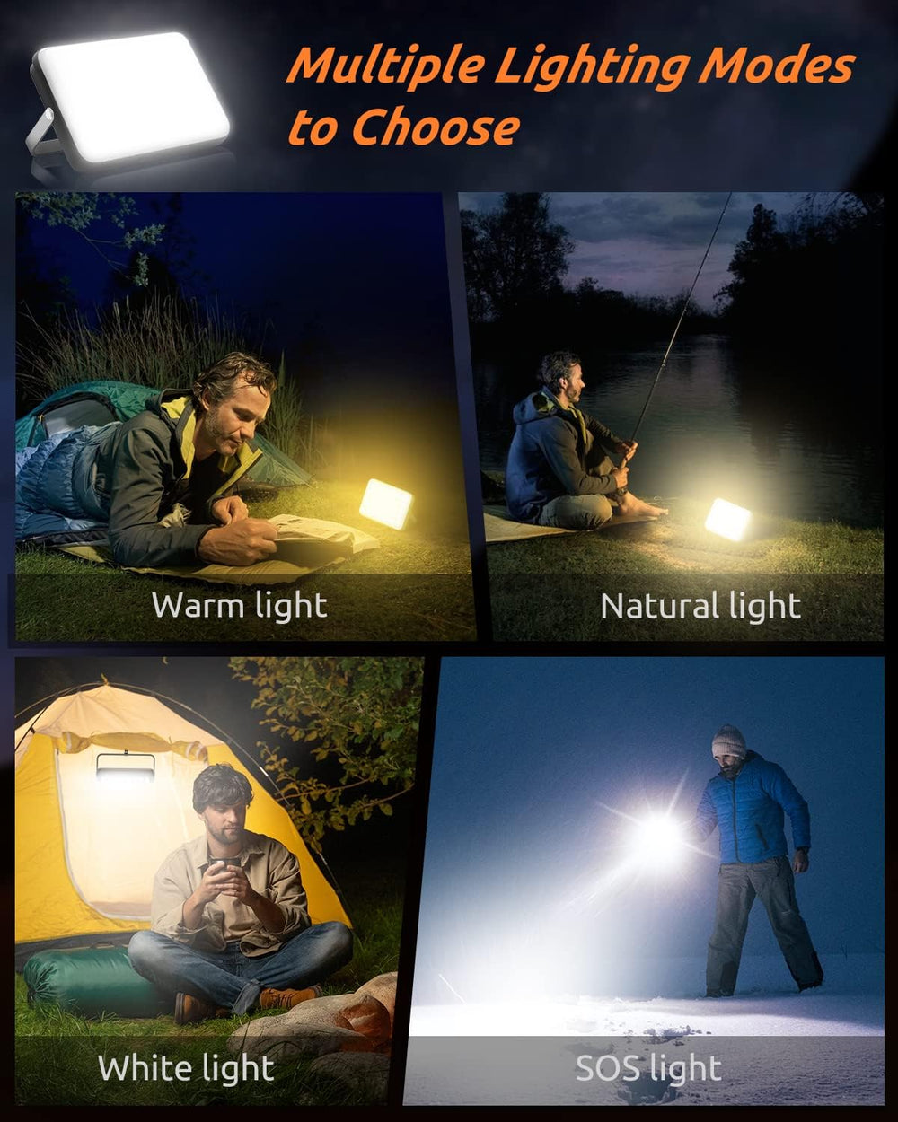 Eventek 20000mAh Rechargeable LED Work Light & Camping Tent Light | Porta...