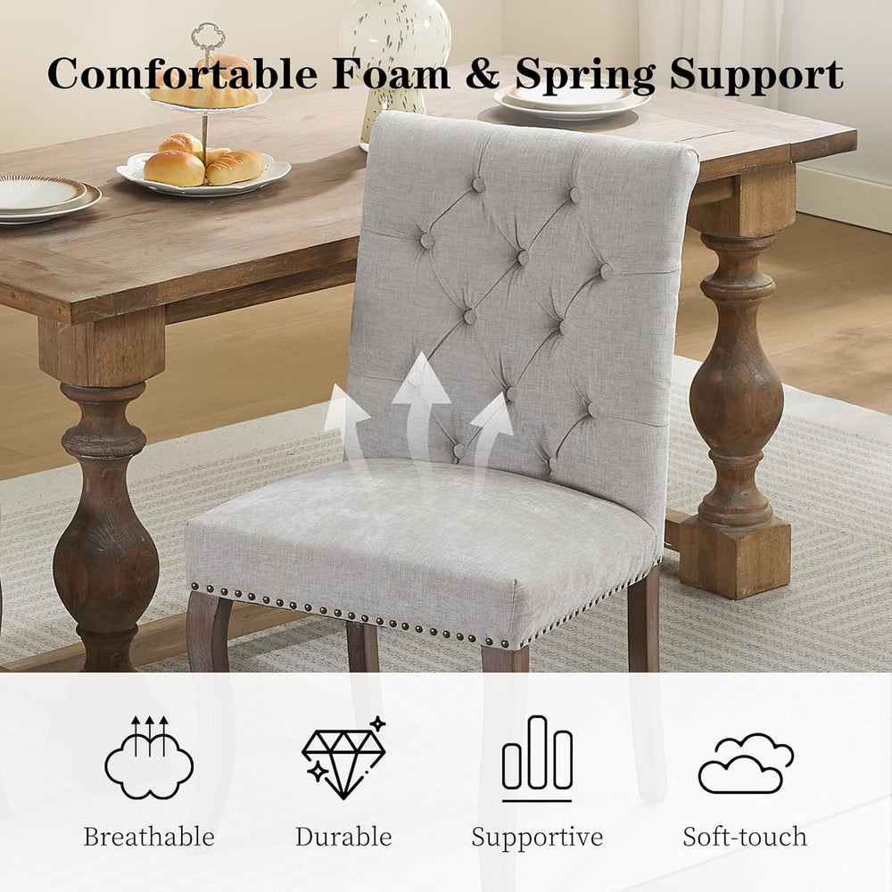 Modern Dining Chairs Set of 6, Upholstered Accent Parsons Dinning Chairs with...