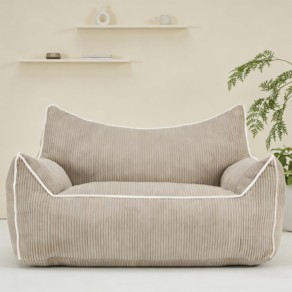 MOJAY Giant Bean Bag Chair, Oversized Plush Fluffy Lounge Chair with Filling,...