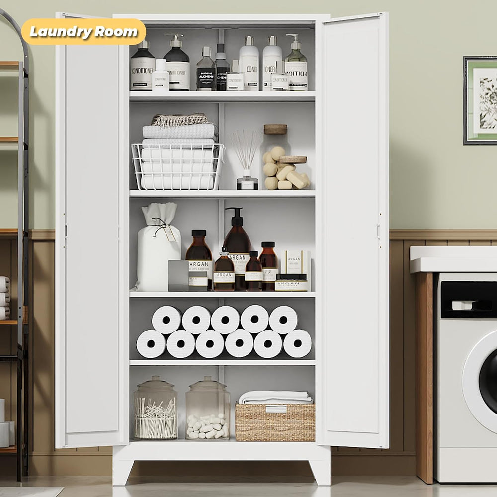 75" Pantry Cabinet,Kitchen Storage Cabinet with Adjustable Shelves | 100...