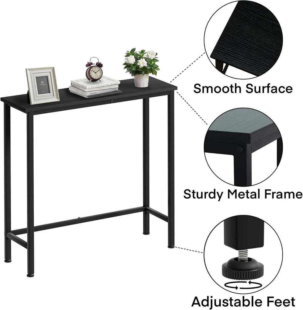 Narrow Console Table, 29.5" Small Entryway Table, Thin Hallway Tables, S...