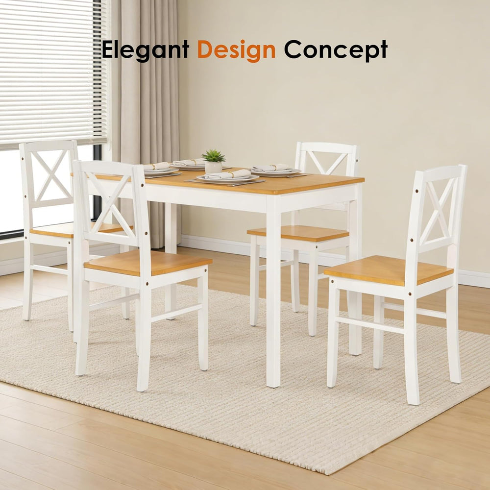 Harper & Bright Designs 5-Piece Dining Table and Chair Set for Apartment ...