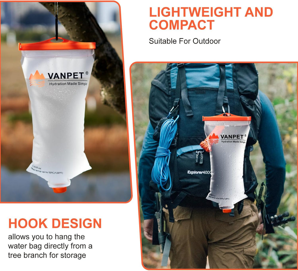 Upgrade Water Bag 2L Compatible with Sawyer Squeeze Water Filter, Durable TPU...